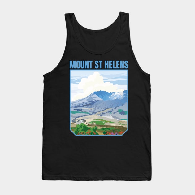 Mount Saint Helens Washington Tank Top by Sue Cervenka